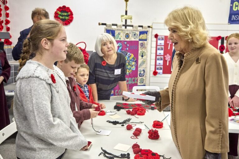 Queen Camilla visited Corsham to view the display from pupils at Corsham Primary