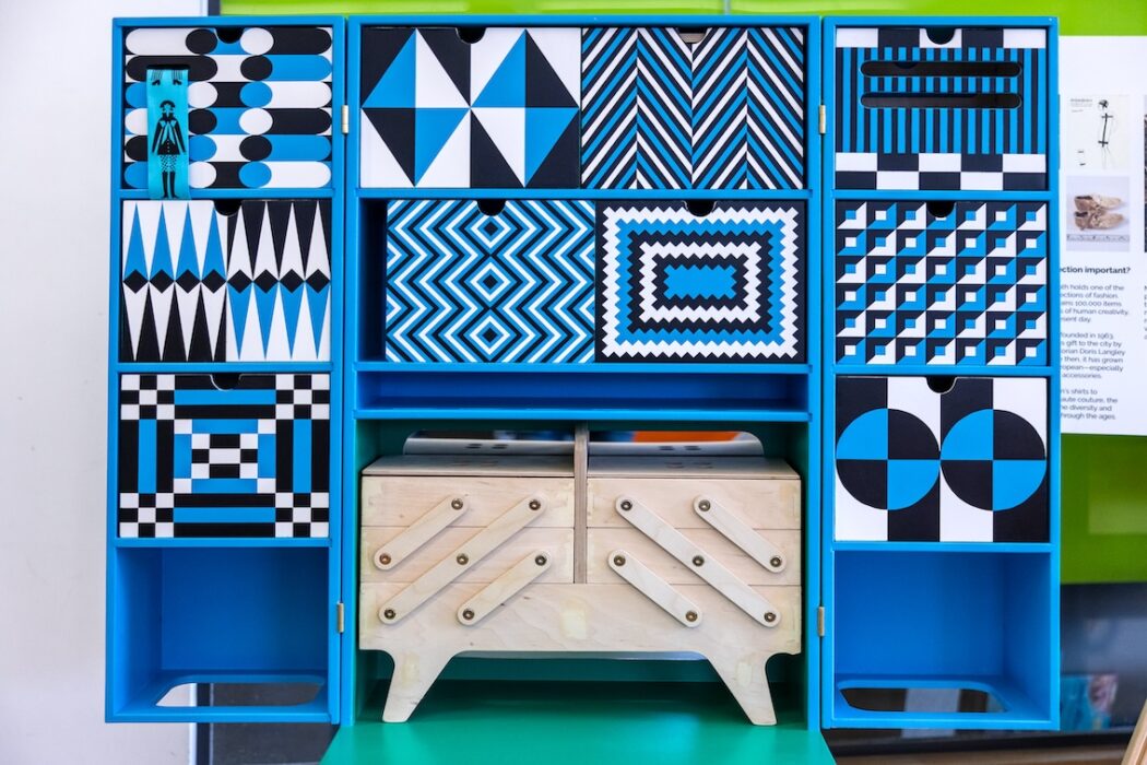 The Fashion Unpacked trunk is designed to spark curiosity in visitors of all ages