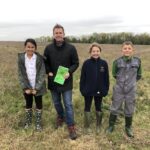 Marksbury pupils with luke jerram at echo wood credit alex turner (3)