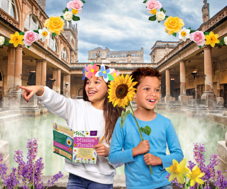 Discover Mission Floralia at The Roman Baths this May half term, with games, crafts, hidden flower hunts and archaeology fun for families.