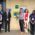 Beechen Cliff School has unveiled Bath's first public access defibrillator funded by the Sam Polledri Foundation and Great Western Air Ambulance Charity.