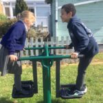 Christ the King Catholic School in Amesbury has honoured former midday supervisor Kath Blackman by naming its new outdoor gym after her.